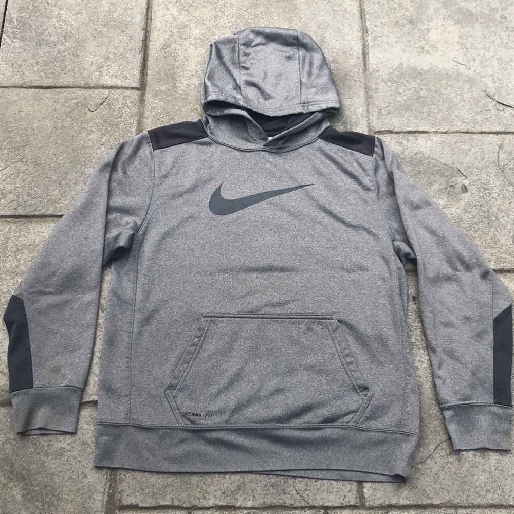 Boys Nike black and Gray sweatshirt hoodie XL